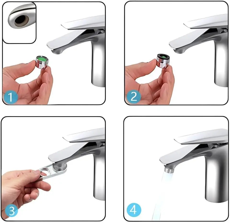 6-in-1 Faucet Wrench – Universal Aerator Removal Spanner Tool Faucet Aerator Wrench Babs