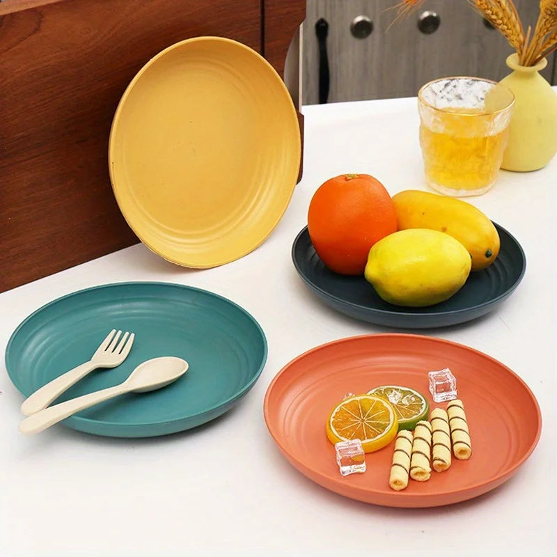 4-Pack Durable Plastic Camping Plates – Dinner & Candy Plates Camping Dinner Plates Babs