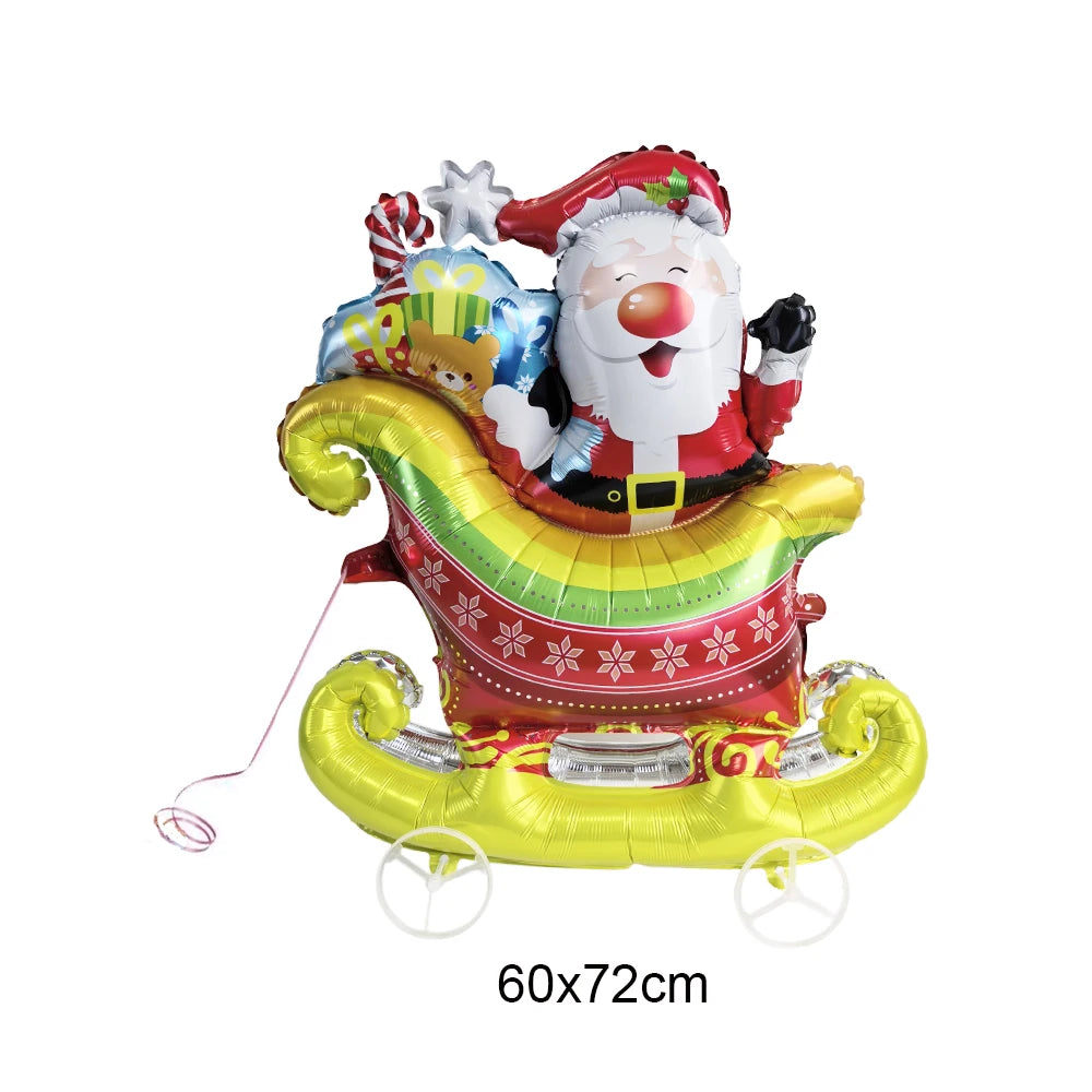 Christmas Foil Balloons – Santa, Snowman & Tree Party Decor Holiday Foil Balloons Babs MULTI As pictures show