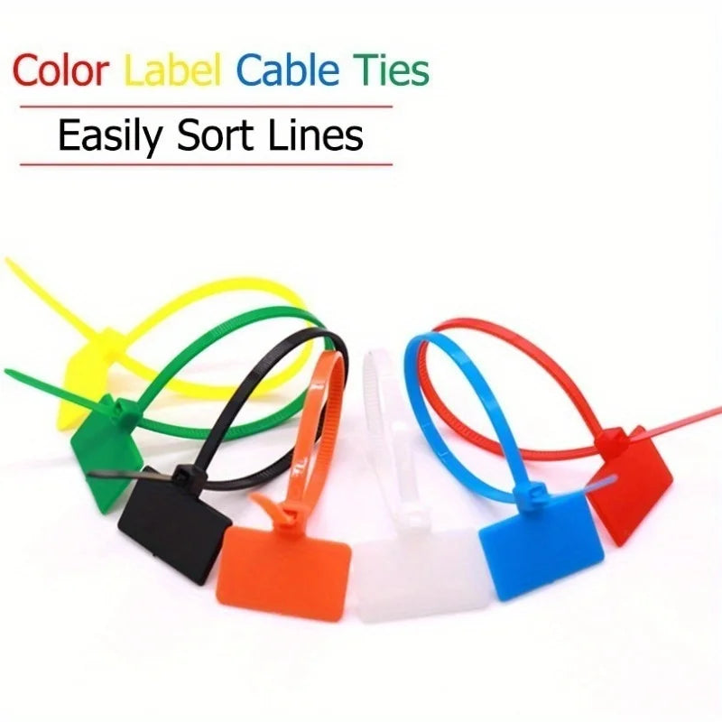 50pcs Nylon Cable Ties 4×150mm Self-Locking Zip Tie Labels Nylon Cable Ties Babs