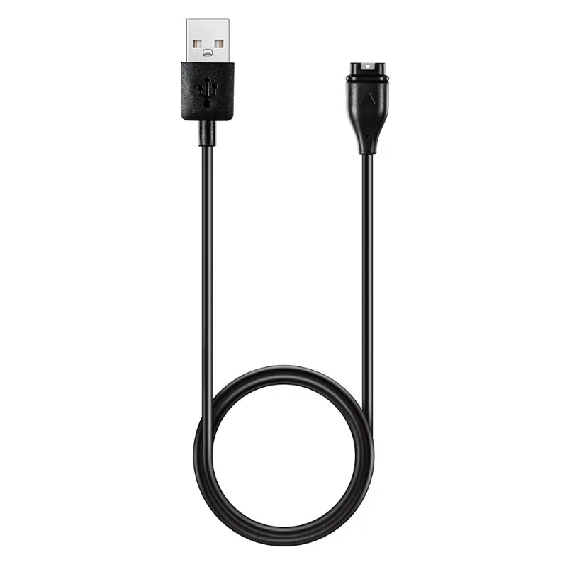 USB Charging Cable for Garmin Fenix 5, 5X, 6, 6X – CE Certified Smartwatch Charging Cable Babs black
