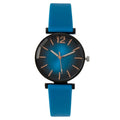 Women's Fashion Quartz Watch – Black Dial & Green Strap Ladies Quartz Watch Babs Blue