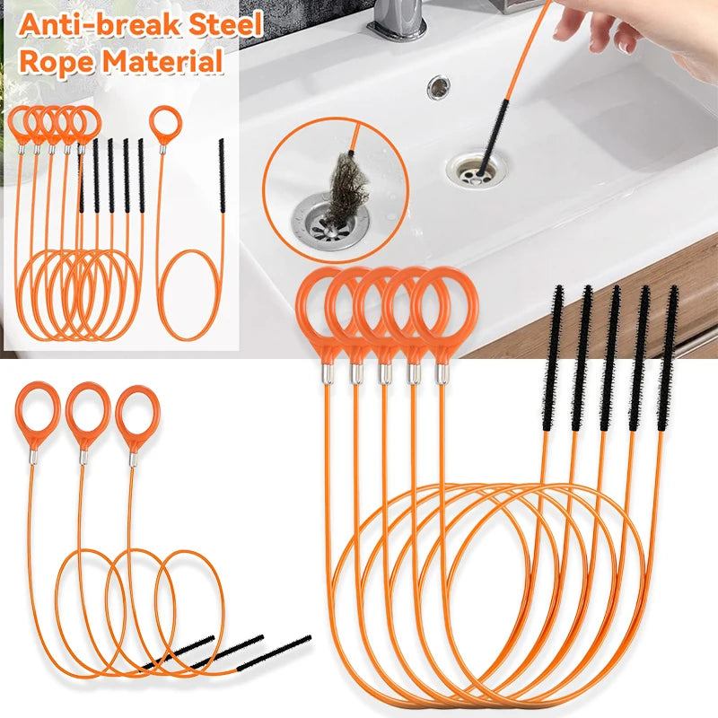 Flexible Drain Snake Hair Remover for Shower, Bath & Sink Drain Cleaning Tool Babs