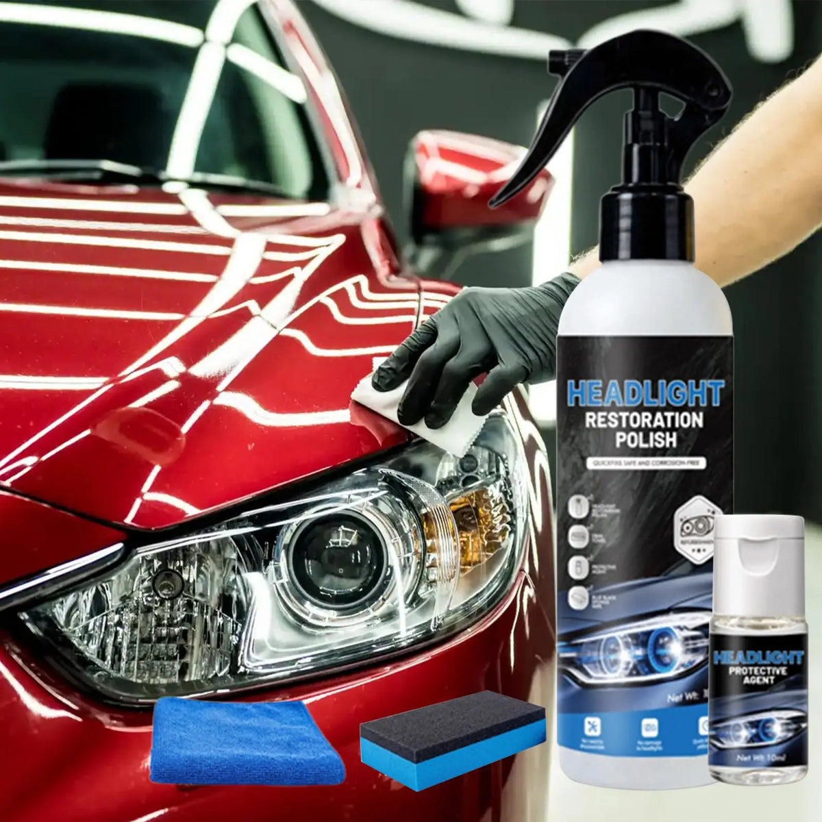 Car Headlight Restoration Kit – Polish & Anti-Oxidation Liquid Headlight Restoration Kit Babs