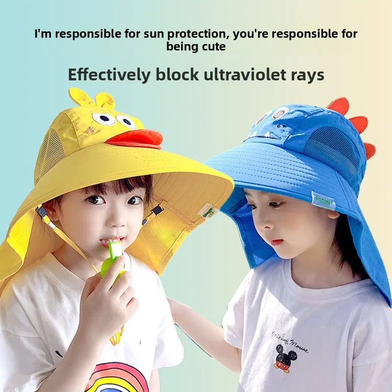 Kids Large Brim UV Sun Hat – Breathable Beach Fisherman Hat Kids Sun Hat Babs