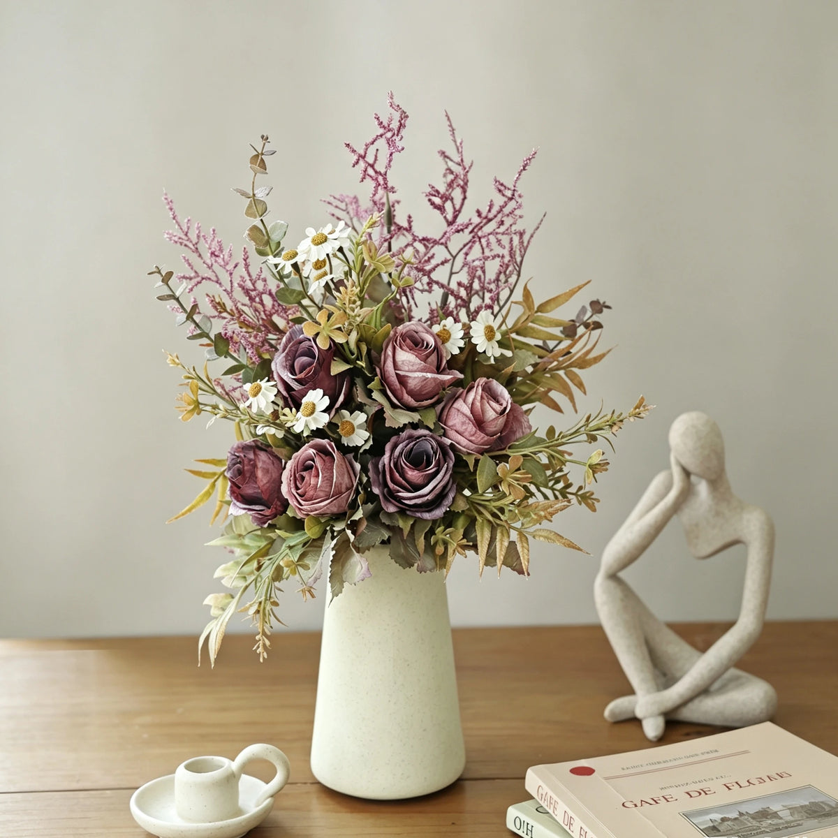 Silk Rose Artificial Flower Bouquet – Wedding & Home Décor Artificial Flower Bouquet Babs