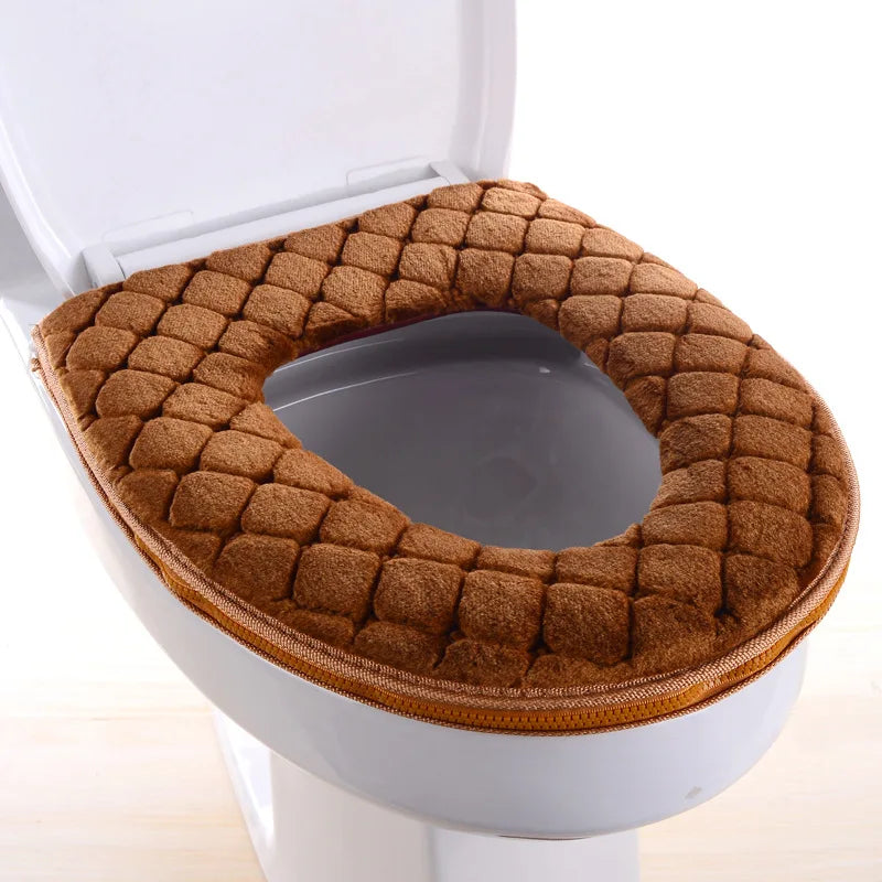 Soft Plush Toilet Seat Cover – Warm Washable O-Shape Cushion Toilet Seat Cover Babs