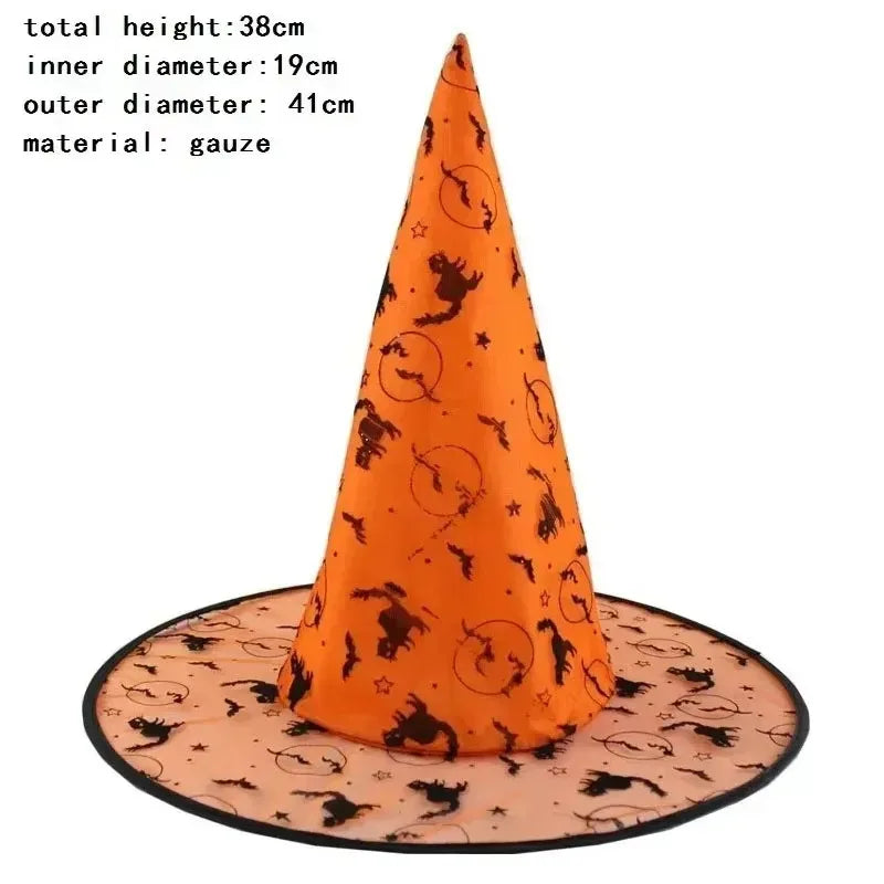 Spider Web Witch Hat – Halloween Costume for Women & Kids Halloween Costume Hat Babs