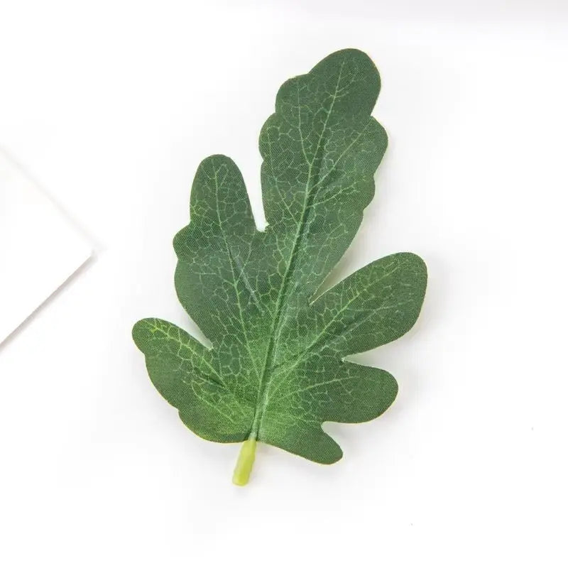 50PCS Artificial Silk Watermelon Leaves – DIY Wedding & Home Decor Artificial Decorative Leaves Babs green 1