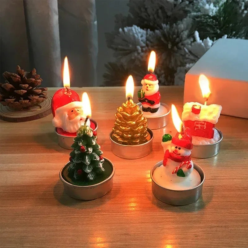 Christmas Santa & Snowman Decorative Candle Set – 3 Pcs Decorative Candle Set Babs