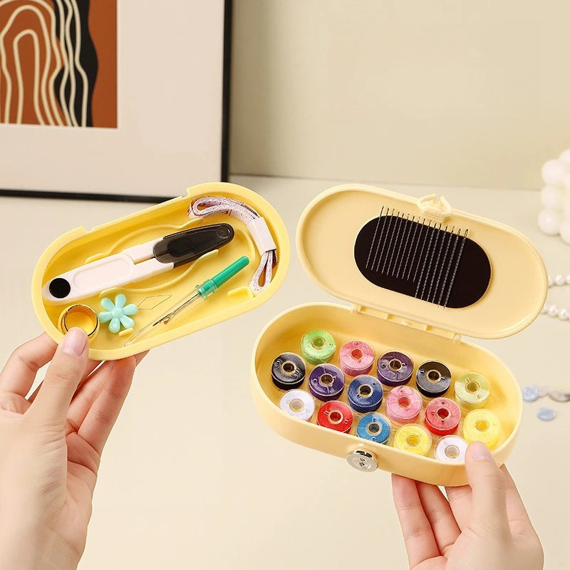 Magnetic Sewing Kit Box Set – 16 Thread Colors & Tools Sewing Kit Set Babs