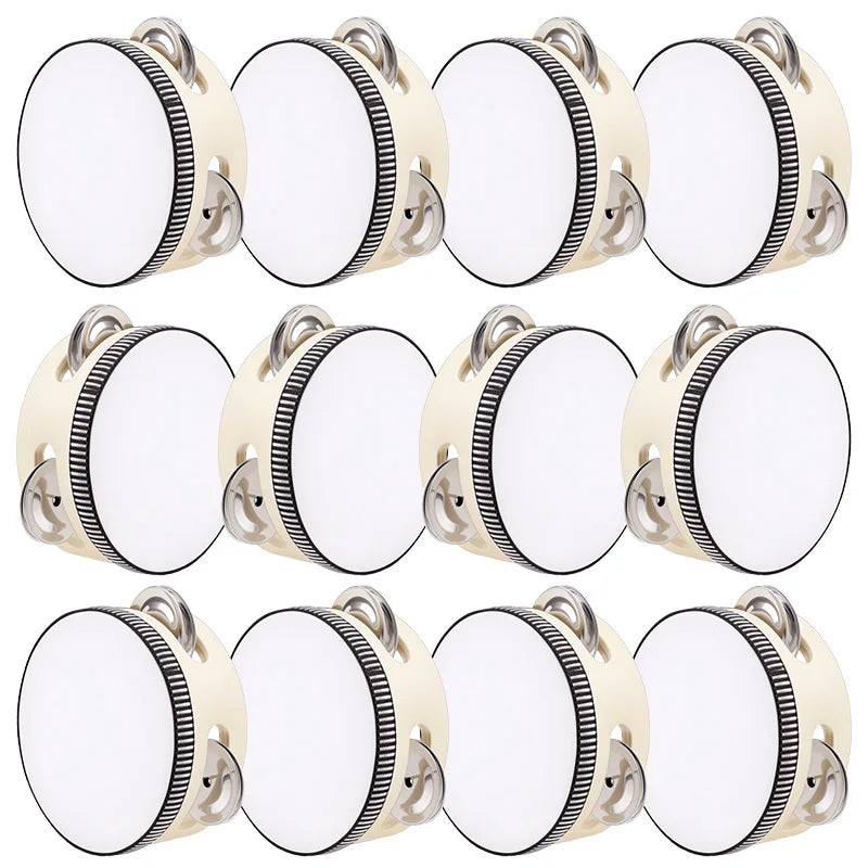 6-Pack Tambourine Hand Drums – Wedding & Party Favors Party Tambourine Set Babs 4Inch-10cm 6Pcs
