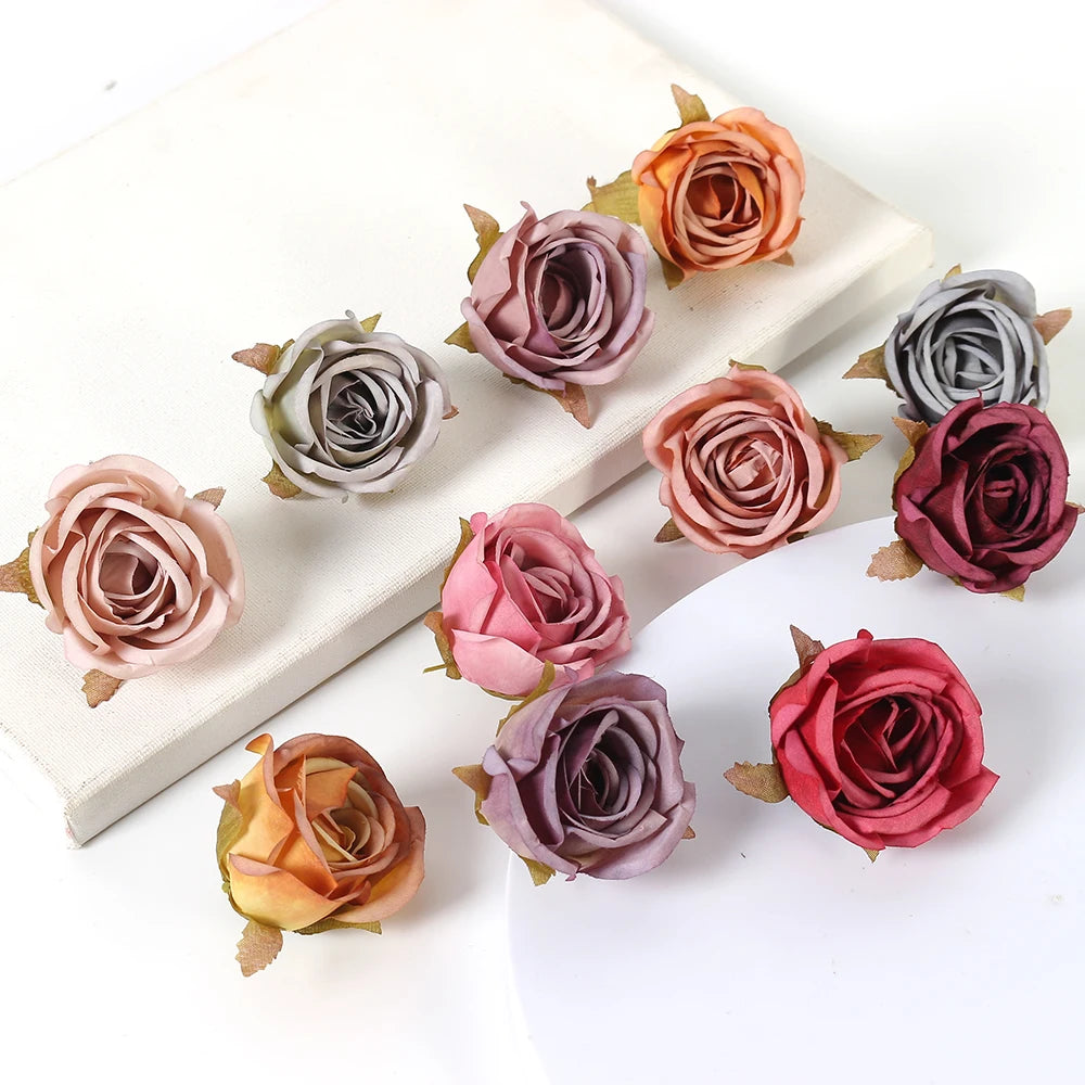 5 Pcs Silk Artificial Rose Heads for Wedding & Home Décor Artificial Silk Flowers Babs