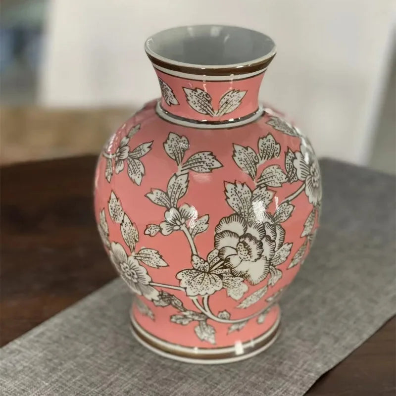 Modern Luxury Ceramic Vase – Elegant Home Table Decoration Decorative Ceramic Vase Babs Peach-colored
