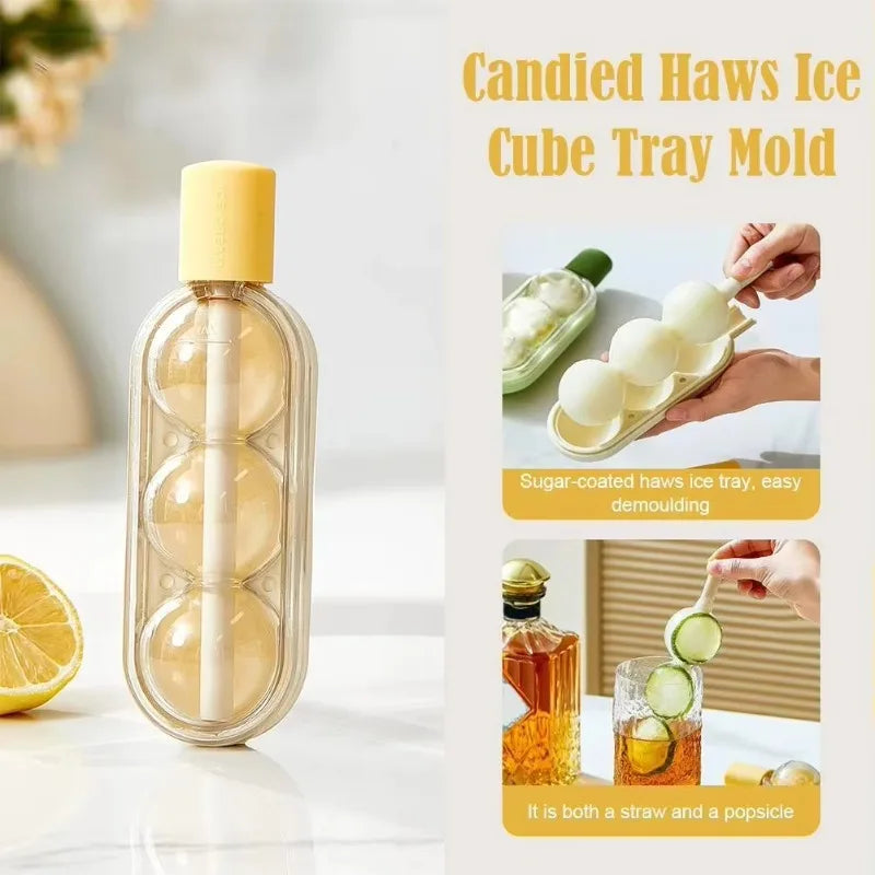 Reusable Silicone Ice Lolly Mold – DIY Popsicle Tray with Straw Ice Lolly Mold Babs
