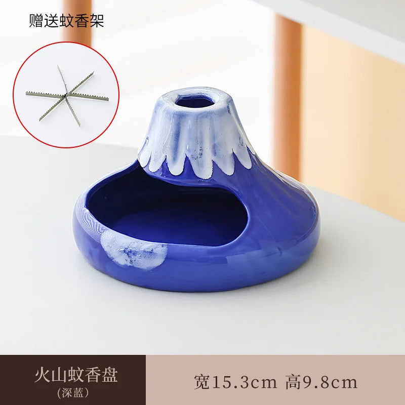 Ceramic Volcano Mosquito Coil Holder & Ash Tray – Fire-Safe Mosquito Coil Holder Babs C
