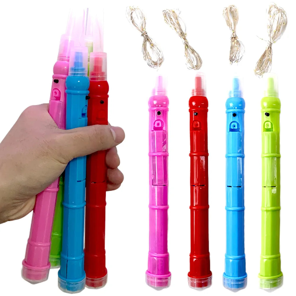 10pcs LED Bobo Balloon Handles – 3-Level Flash & 3M Light String Balloon LED Handle Set Babs