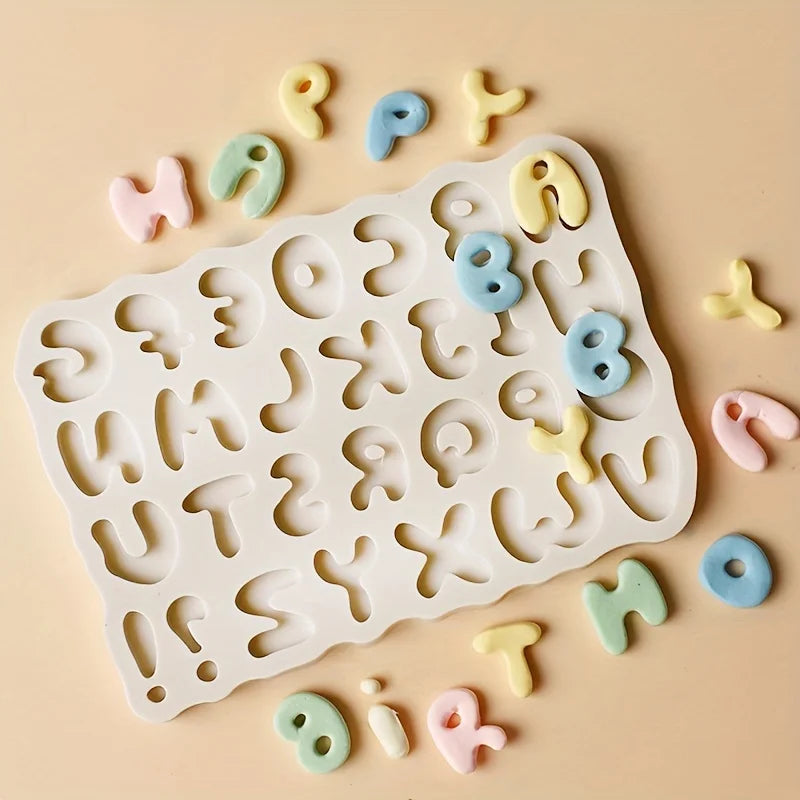 Alphanumeric Fondant Silicone Mold – 3D Letters & Numbers Fondant Silicone Mold Babs