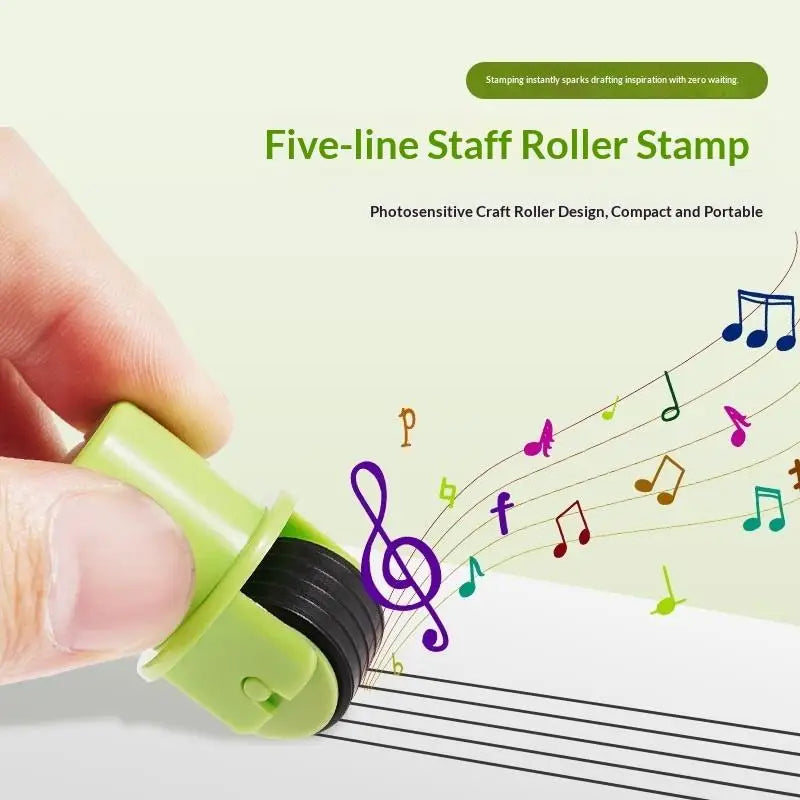 Music Staff 5-Line Roller Stamp | Teaching & Notation Tool Music Staff Stamp Babs