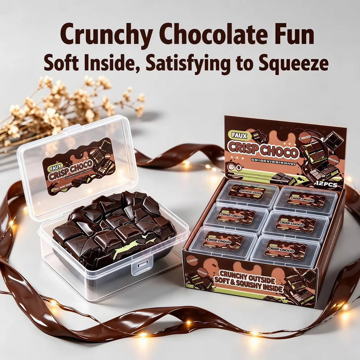 Chocolate Wax Cracking Squishy Cat Paw Donut Fidget Ball Squishy Fidget Toy Babs
