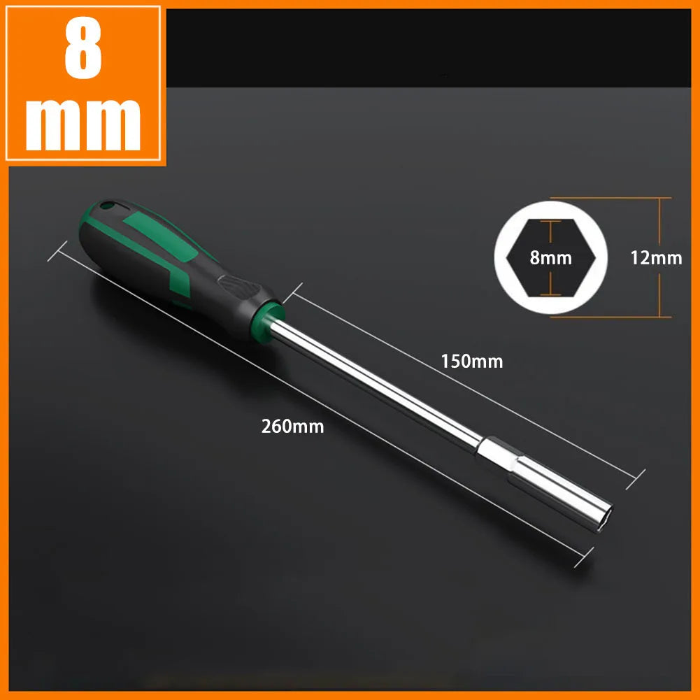 Hex Deep Socket Screwdriver Wrench 5–14mm | Nut Driver Tool Socket Nut Driver Babs 8mm