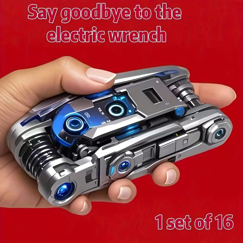 16-in-1 Socket Wrench Set – Non-Slip Rotating Design Tool Socket Wrench Set Babs