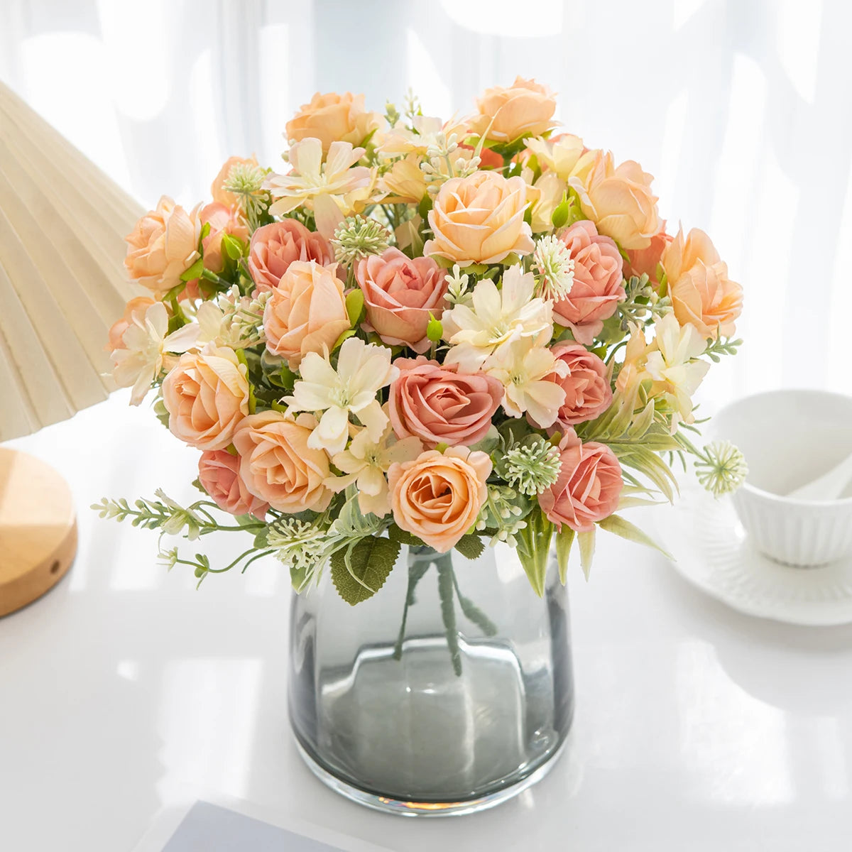 Artificial Silk Rose Bouquet – Wedding & Home Décor Artificial Flower Bouquet Babs