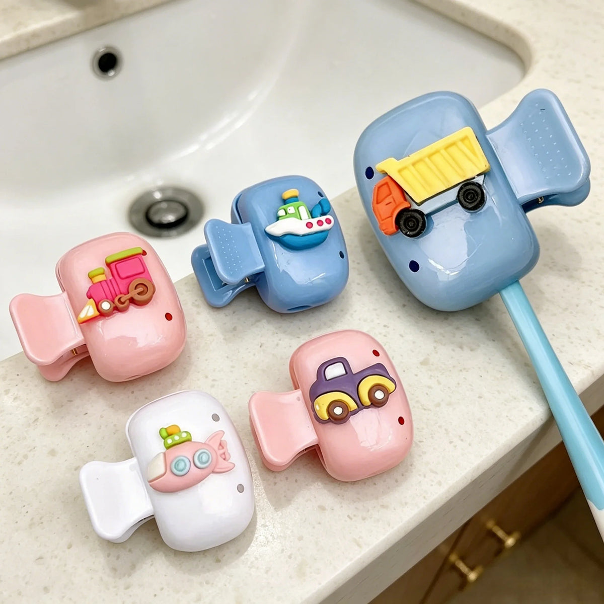 Vehicle Cartoon Toothbrush Holder | Travel & Home Organizer Toothbrush Holder Babs