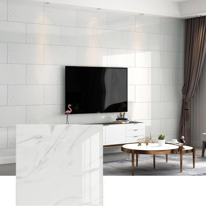 10-Pack Marble PVC Self-Adhesive Tile Wall Stickers 30×30cm Wall Tile Stickers Babs 6156 10pcs-30x30cm