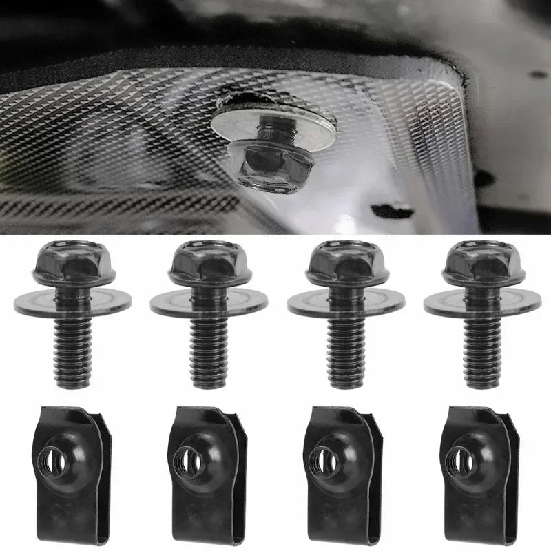 M4/M5 U-Type Nut Clips – Bumper & Fender Retainer Fasteners Automotive Fastener Clips Babs