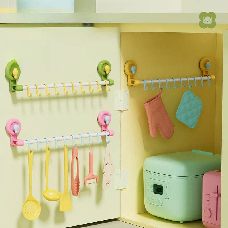 Adjustable Suction Cup Track Hook – Kitchen Cabinet Organizer Cabinet Storage Hook Babs