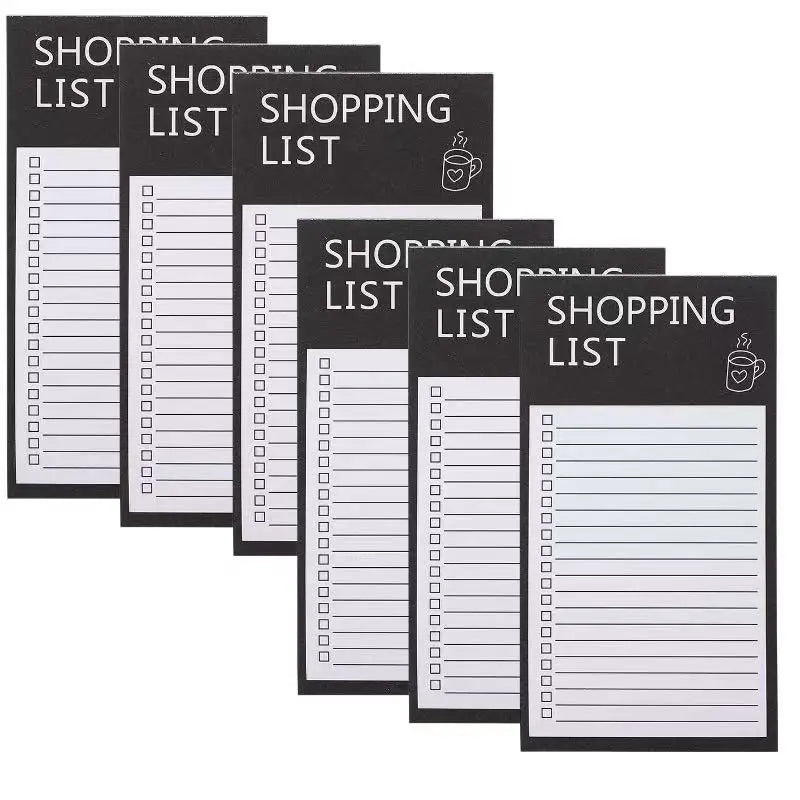 6PCS Magnetic Notepads – Grocery List & Fridge Memo Pads Magnetic Notepad Set Babs 6PCS