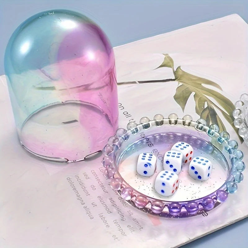 Cloche Bell Jar Silicone Resin Mold Set – Dome & Dice Cup Silicone Resin Mold Babs
