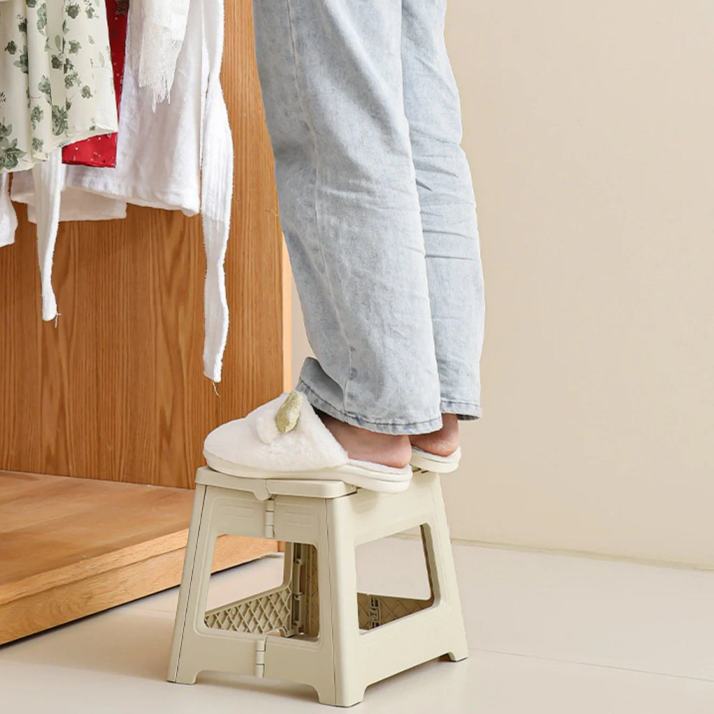 Folding Step Stool – Lightweight Non-Slip Plastic Stool for Home Folding Step Stool Babs