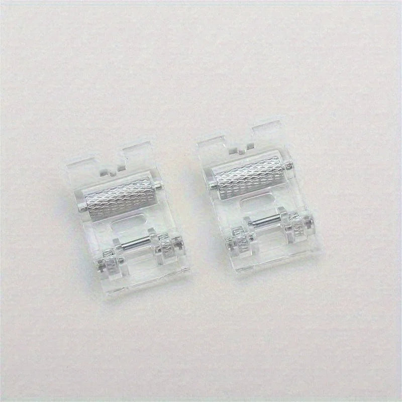 2pcs Plastic Leather Roller Presser Foot for Sewing Machines Sewing Presser Foot Babs 2pcs