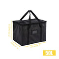 Reusable Insulated Cooler Bag – Aluminum Foil Thermal Lunch Bag Insulated Cooler Bag Babs Black 50L-1PC
