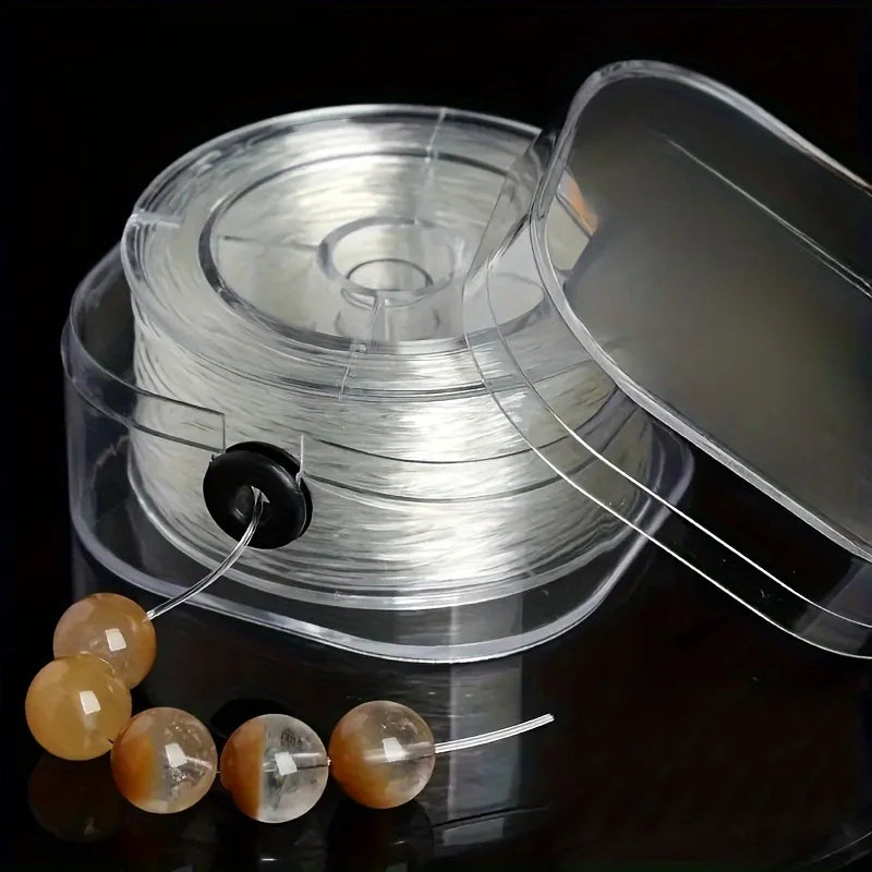 99.97m Elastic Beading Cord – Transparent Stretch Jewelry String Elastic Beading Cord Babs
