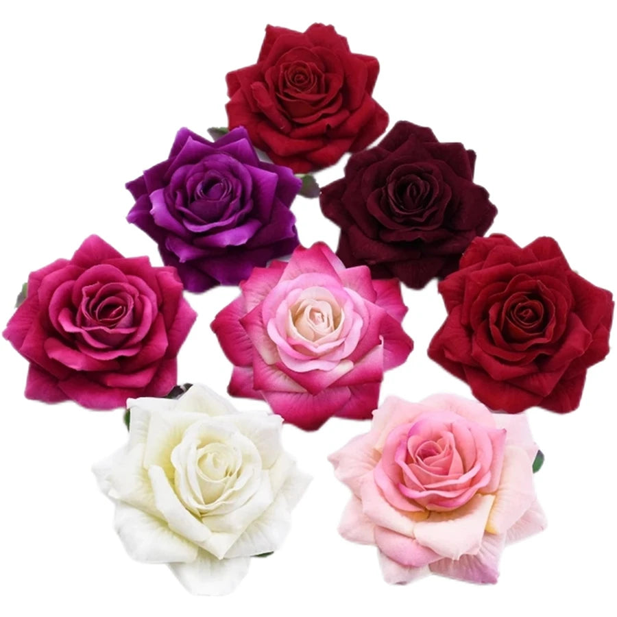 Silk Rose Heads 5/10pcs – DIY Wedding & Home Décor Flowers Artificial Silk Flowers Babs MULTI 5 pcs