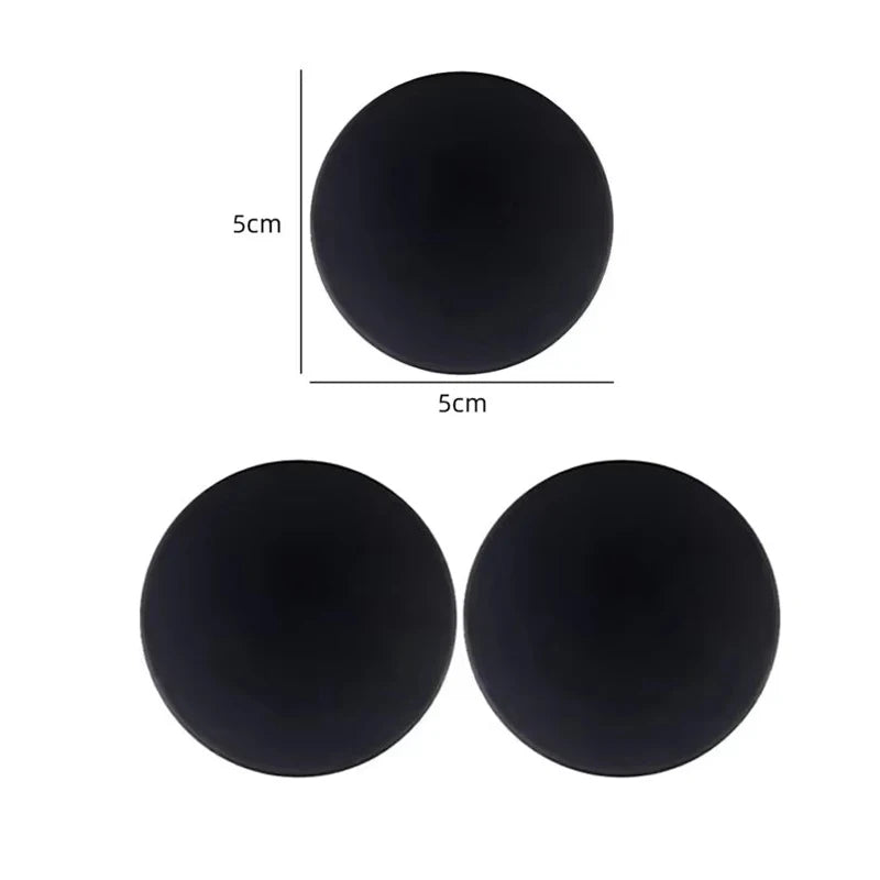 3-Pack Silicone Door Handle Bumpers – Self-Adhesive Wall Protector Door Bumper Pads Babs round-black