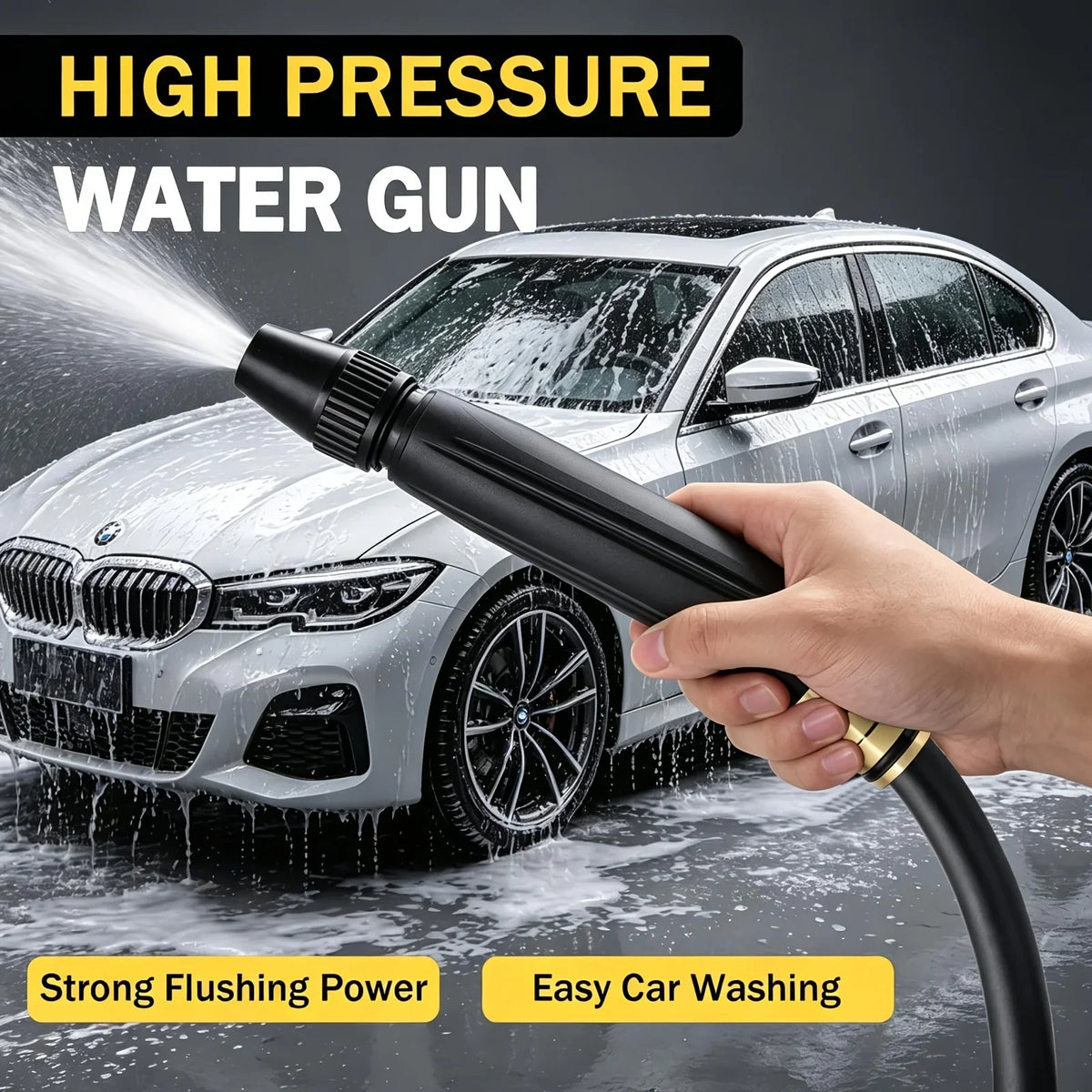 7-Piece High-Pressure Car Wash Water Gun – Adjustable Nozzle Car Wash Water Gun Babs