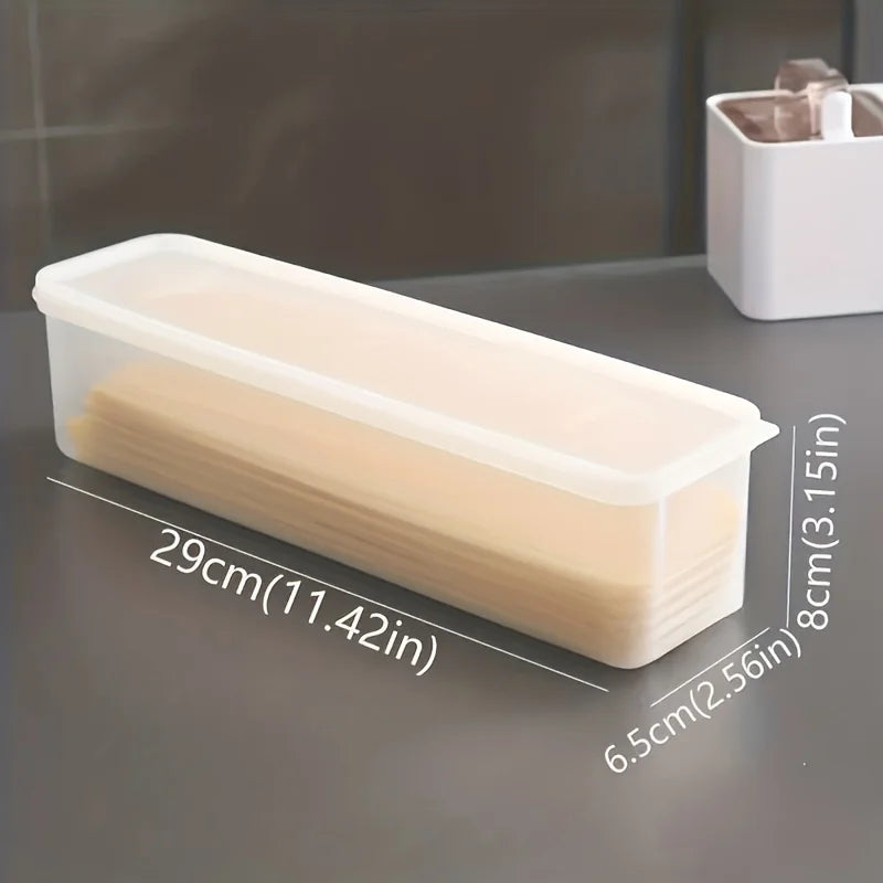 Airtight Pasta Storage Container with Lid | Spaghetti Box Food Storage Container Babs White