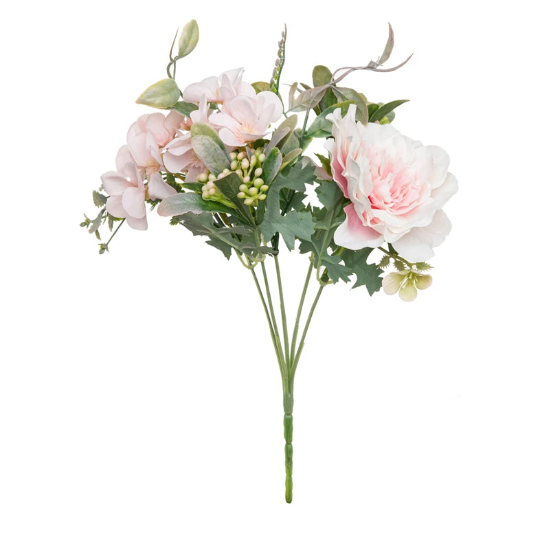 Silk Peony Hydrangea Artificial Bouquet – Wedding & Home Décor Artificial Flower Bouquet Babs