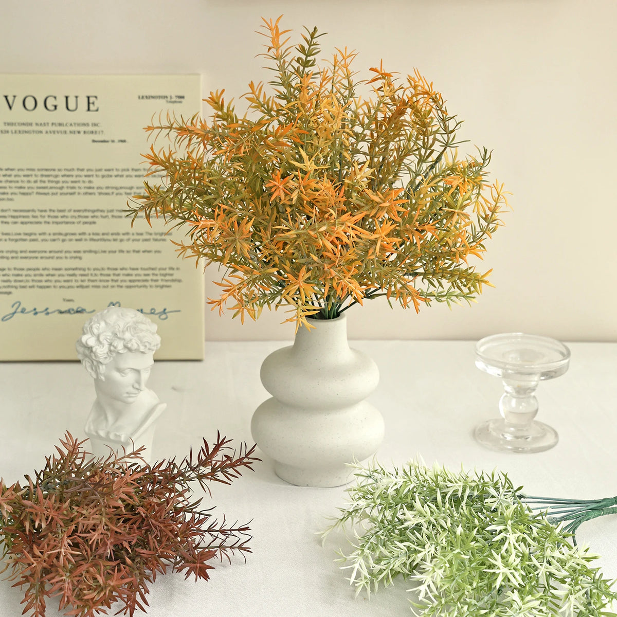 Artificial Melaleuca Bracteata Branch | Faux Floral Décor 35cm Artificial Floral Branch Babs