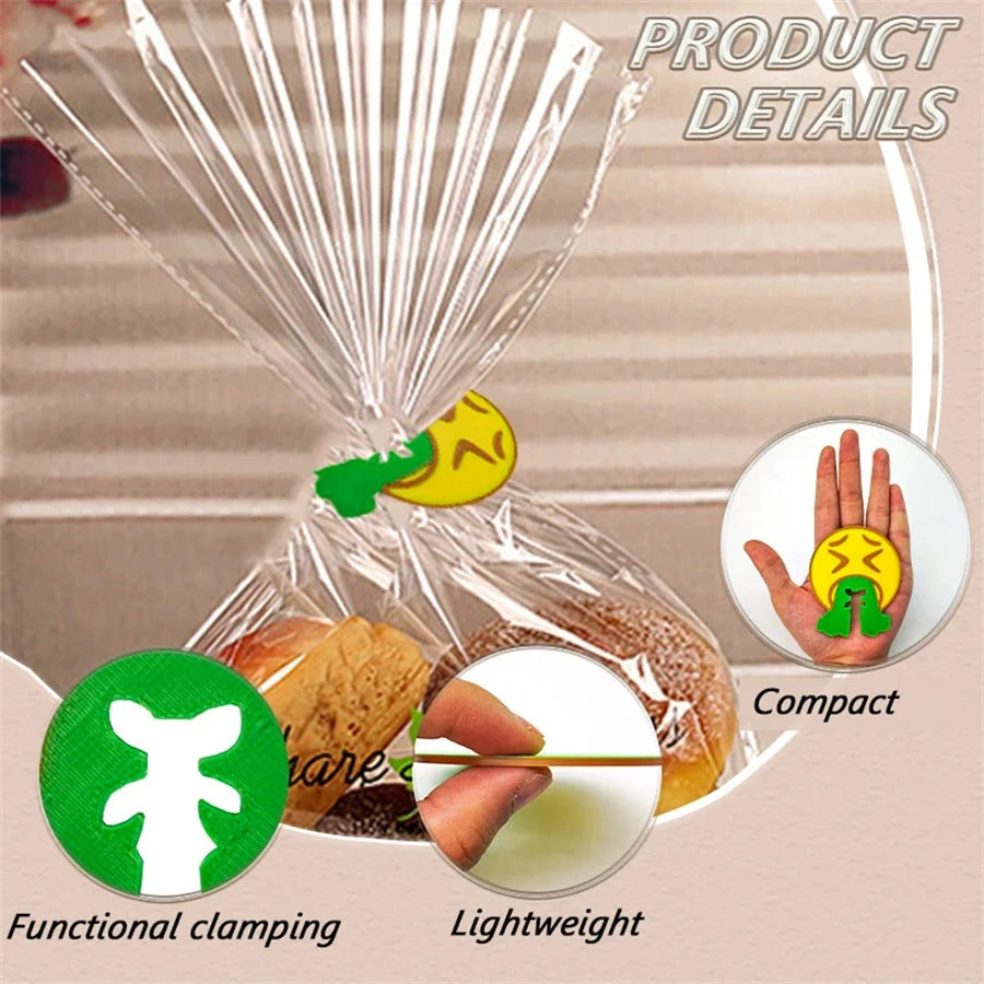 Funny Emotion Food Sealing Clips – Moisture-Proof Bag Clips Food Sealing Clips Babs