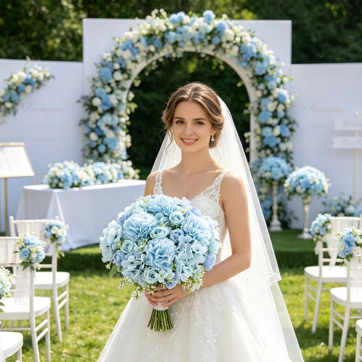 Silk Artificial Carnation Rose Bouquet – Wedding & Home Decor Artificial Flower Bouquet Babs