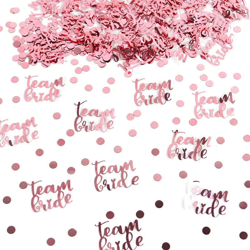 Rose Gold Team Bride Confetti – Bridal Shower Party Decor Party Confetti Decor Babs team bride dot