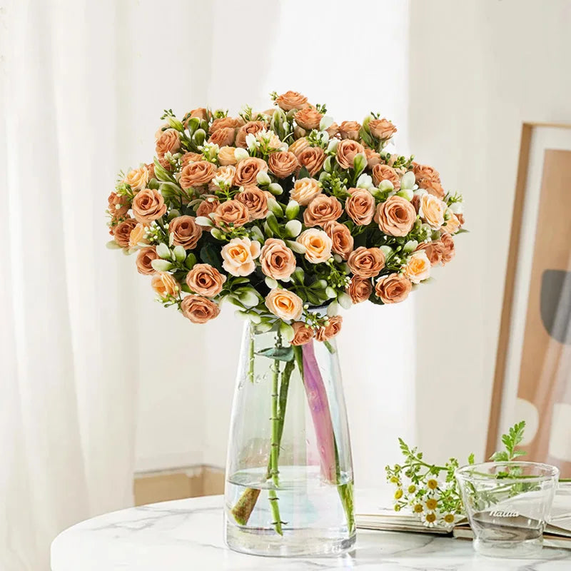 Artificial Silk Roses Bouquet – Wedding & Home Decor Artificial Silk Flowers Babs