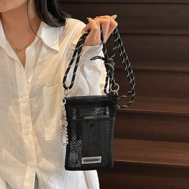 Hollow Mesh Crossbody Bag – Lightweight Women's Shoulder Purse Mesh Crossbody Bag Babs