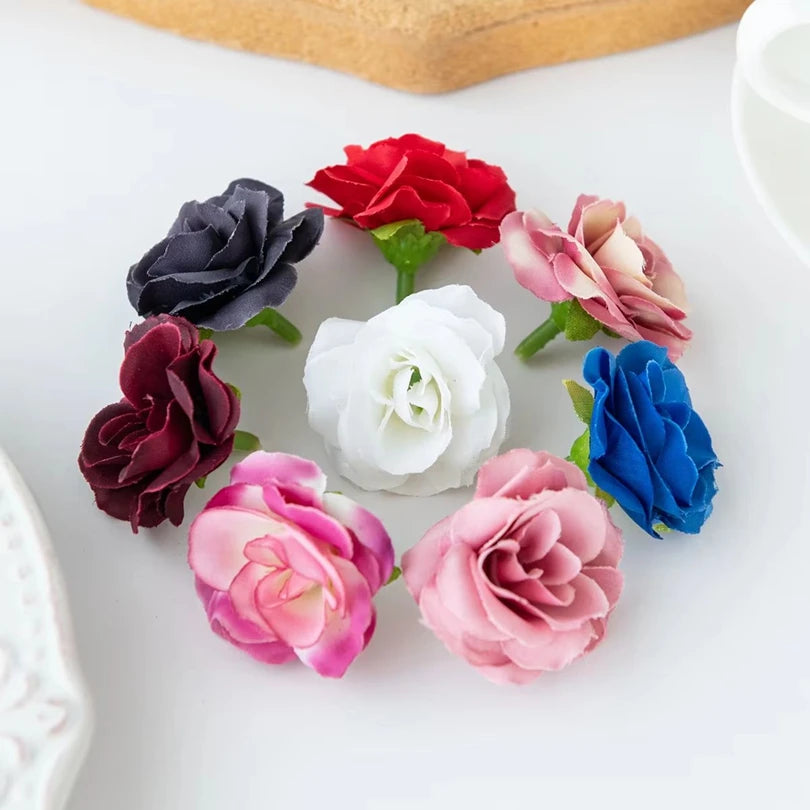 Silk Rose Tea Bud Artificial Flowers 50/100pcs – DIY & Weddings Artificial Silk Flowers Babs