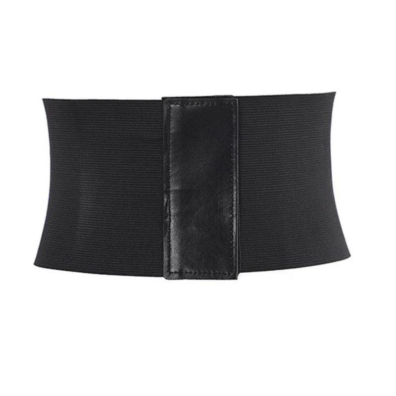 Women's Faux Leather Corset Wide Belt – High Waist Girdle Corset Waist Belt Babs